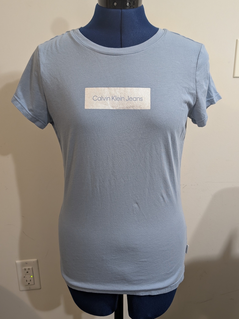 Calvin Klein Jeans Light Blue Logo Crewneck Tee